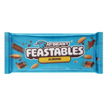 Feastables Mrbeast Milk Chocolate With Almond Chunks, 60G, 30 Pieces Per Carton